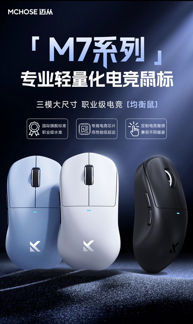 PRO 上架：PAW3395199 元起PG电子迈从首款中大手型电竞鼠标 M7(图2)